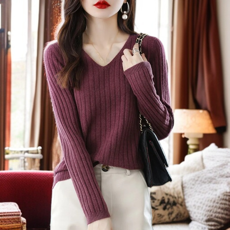 여성 캐시미어 긴팔 니트 스웨터 보들보들 니트 이너 니트 레깅스 추동 풀오버 니트 스웨터