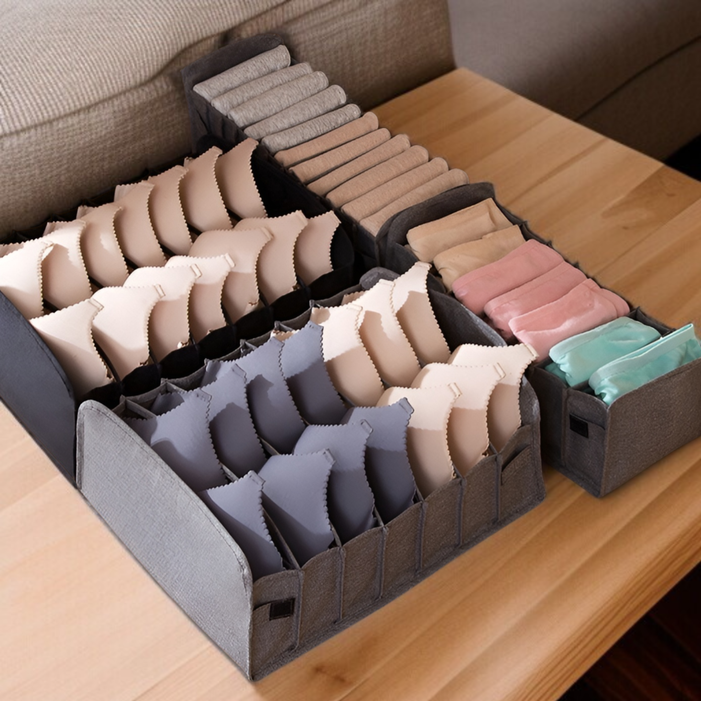 布収納アーティファクト下着収納ボックス寝室引き出しタイプ折りたたみ式仕切りホーム収納ボックス