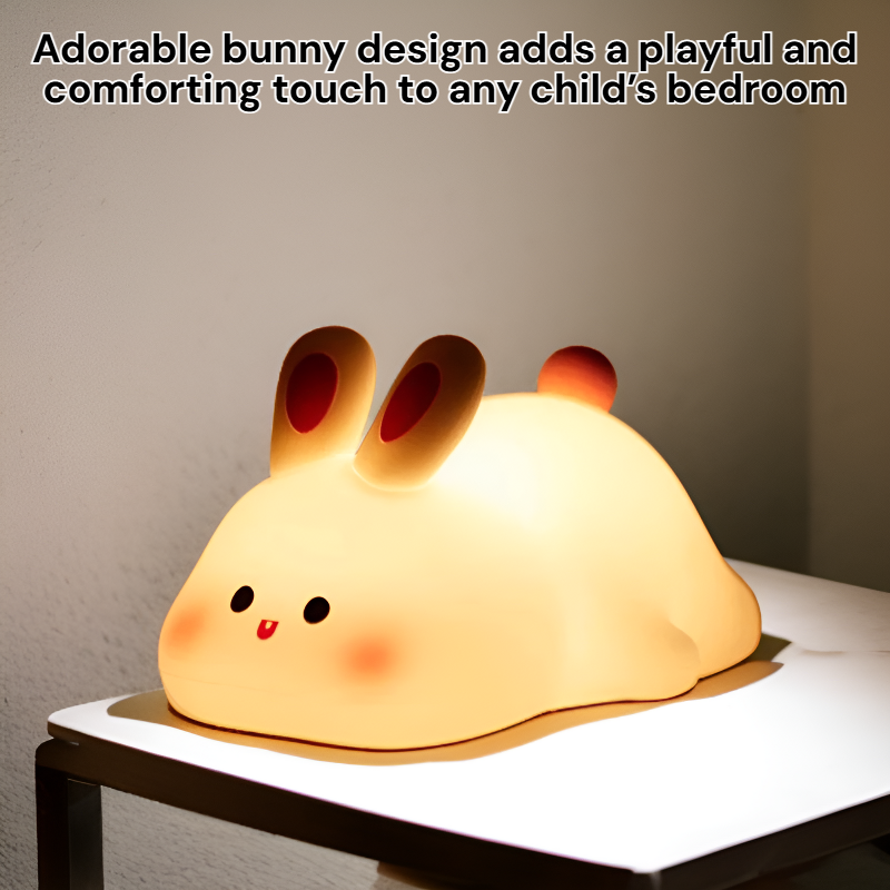 Creative Bunny Tap Lamp Kids Bedroom Bedside Night Light