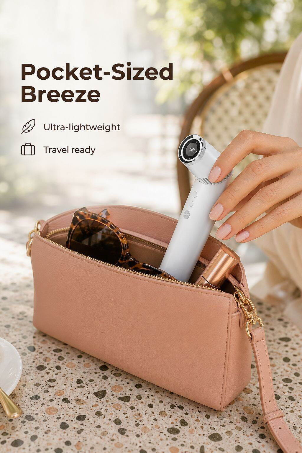 Portable Lipstick-Style Multi-Functional Mini Fan (Handheld/Neckband/Desktop)