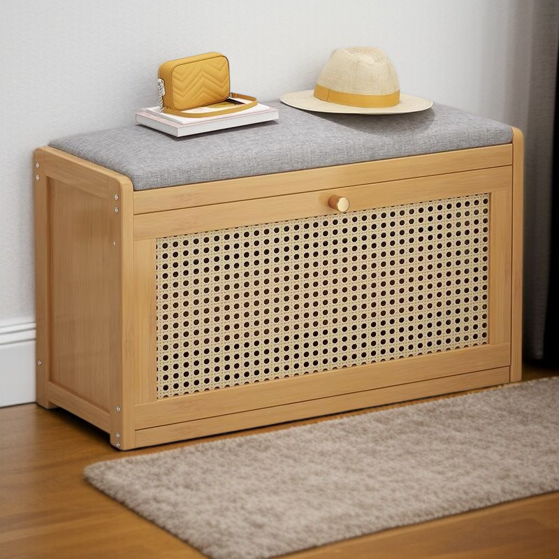 Shoe changing bench home door can sit shoe rack entrance door shoe cabinet bench integrated new Ital