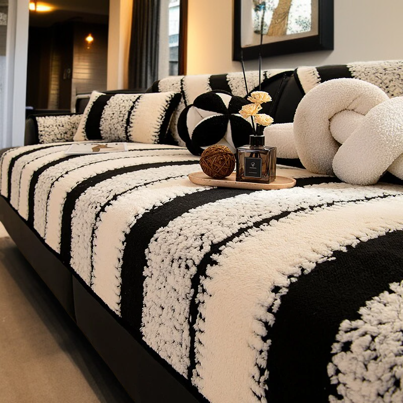 가죽 소파 미끄럼 방지 두꺼운 방석 면 융 소파 쿠션 커버 롱 커버 담요 가죽 소파 커버 커버 소파 쿠션 면 융 롱 커버 담요