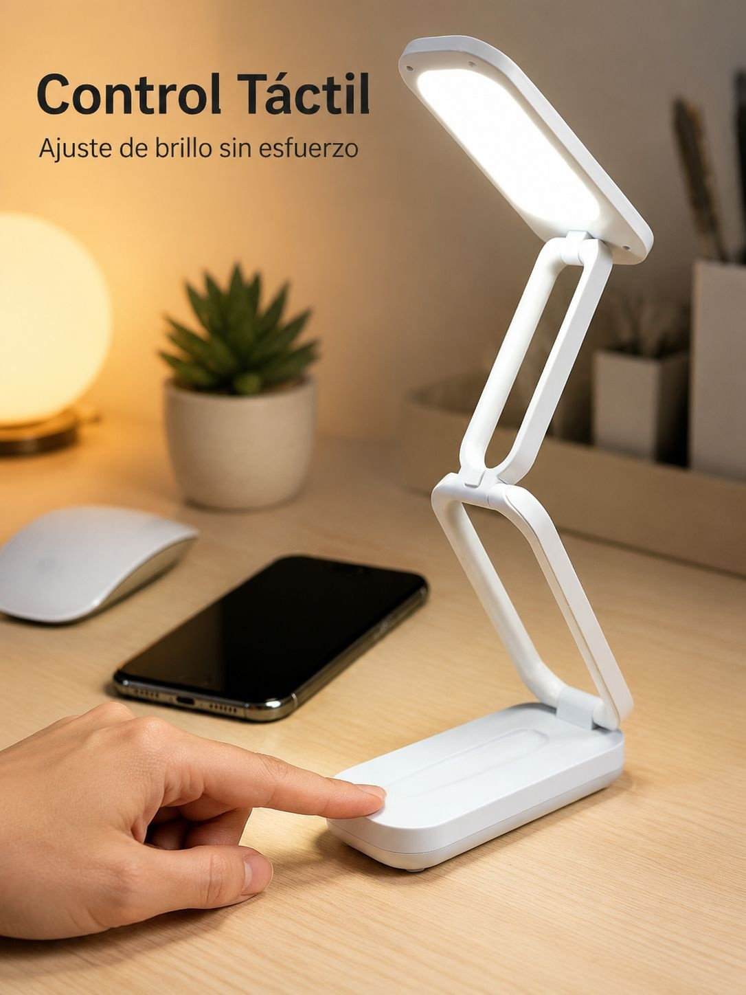 Lámpara de lectura plegable solar con protección para los ojos