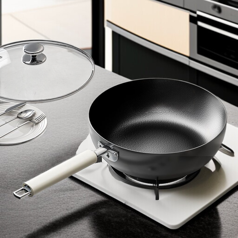 가정용 다용도 무코팅 정철 프라이팬 내열 찌개팬 깊숙이 프라이팬 볶음팬