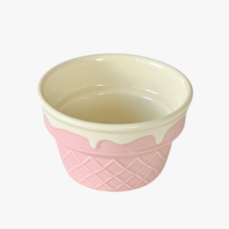 Juego de vajilla de cerámica con diseño de helado lindo