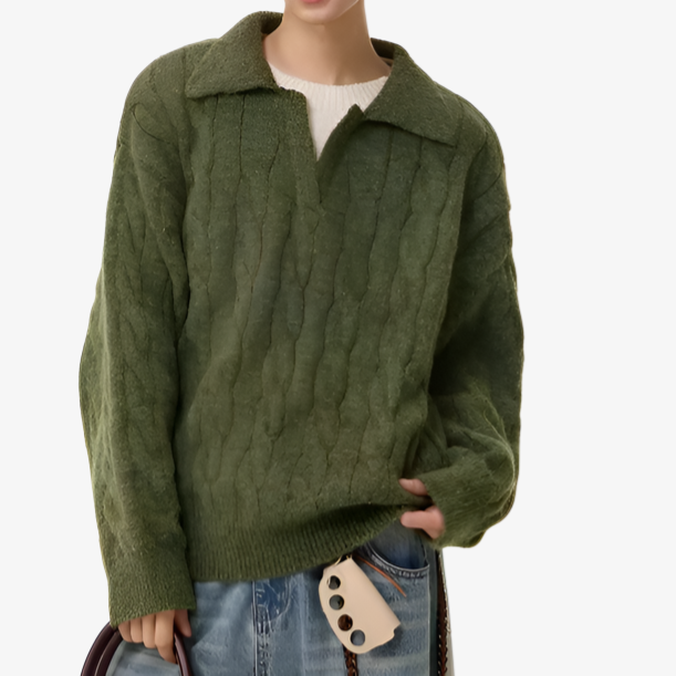 アメリカンスタイルのフェイクツーピース V ネック セーター、オーバーサイズ、厚手のニットウェア、暖かくて着心地が良い、ユニセックス、秋冬用、ゆったりとしたリラックススタイルのウール ベースレイヤー 