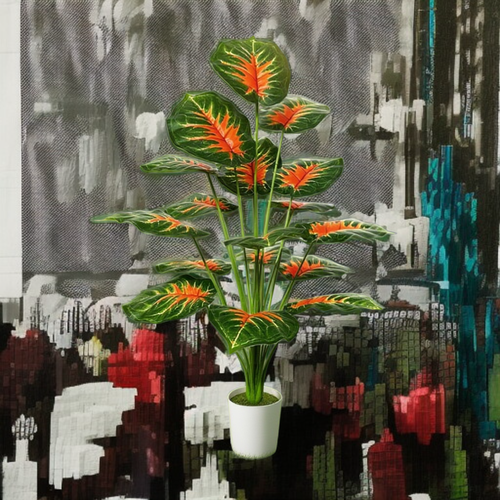 인공 녹색 식물 화분 식물 야자수 바닥 식물