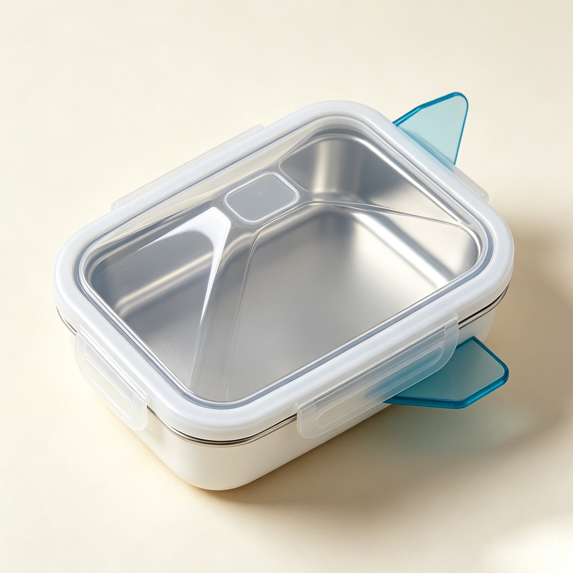 Stainless steel food container for fighter jets
