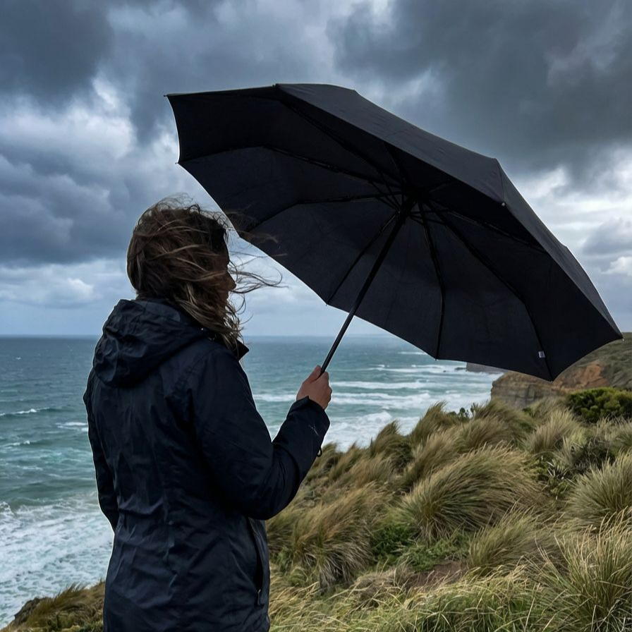 耐風設計の8本骨傘の構造詳細