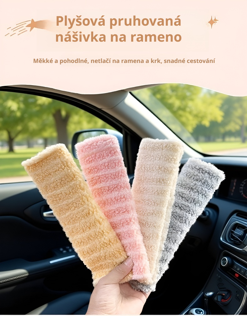 Roztomilý a pohodlný chránič pásu na rameno