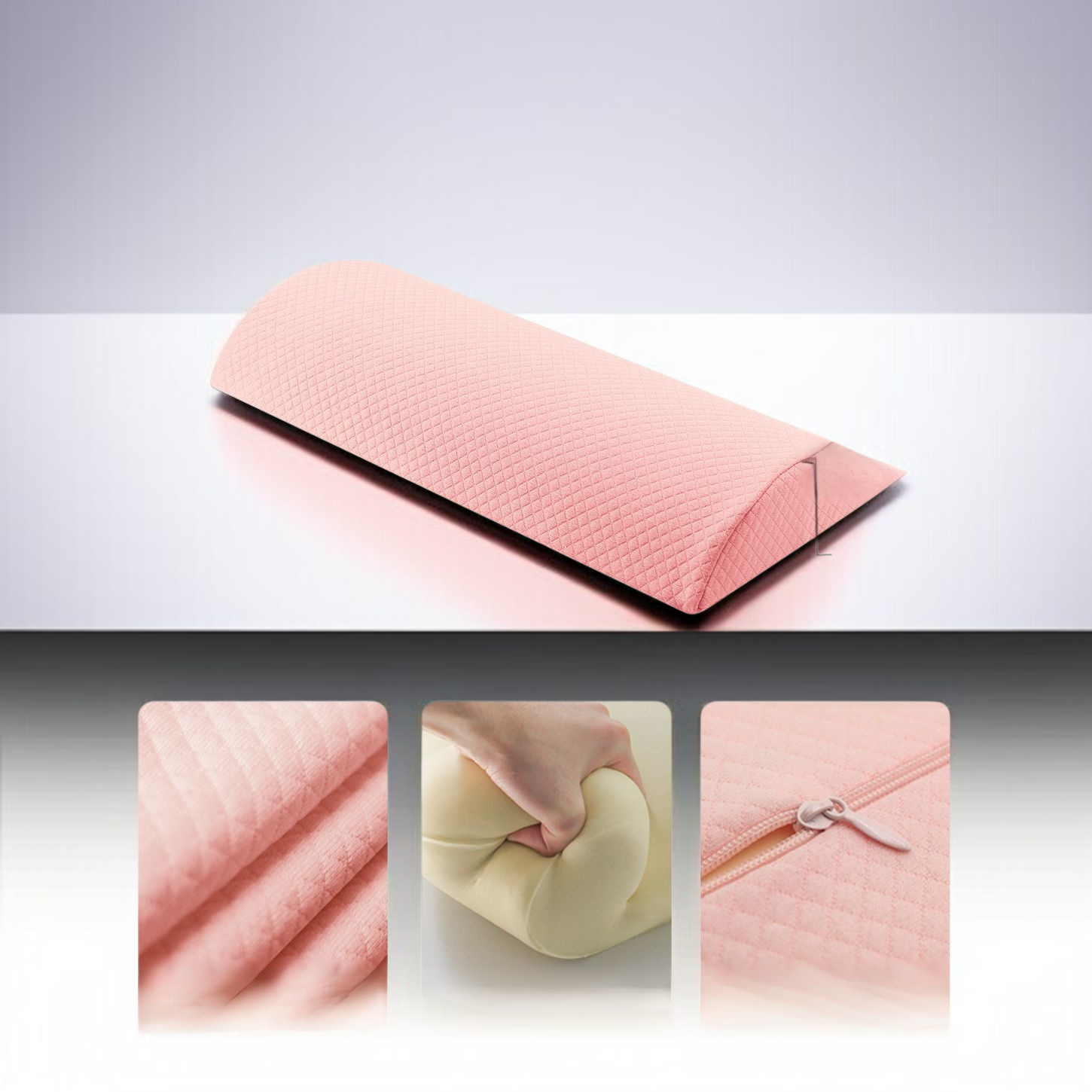 人間工学に基づいたランバーサポート ベッド用腰椎パッド 横たわる睡眠用腰枕