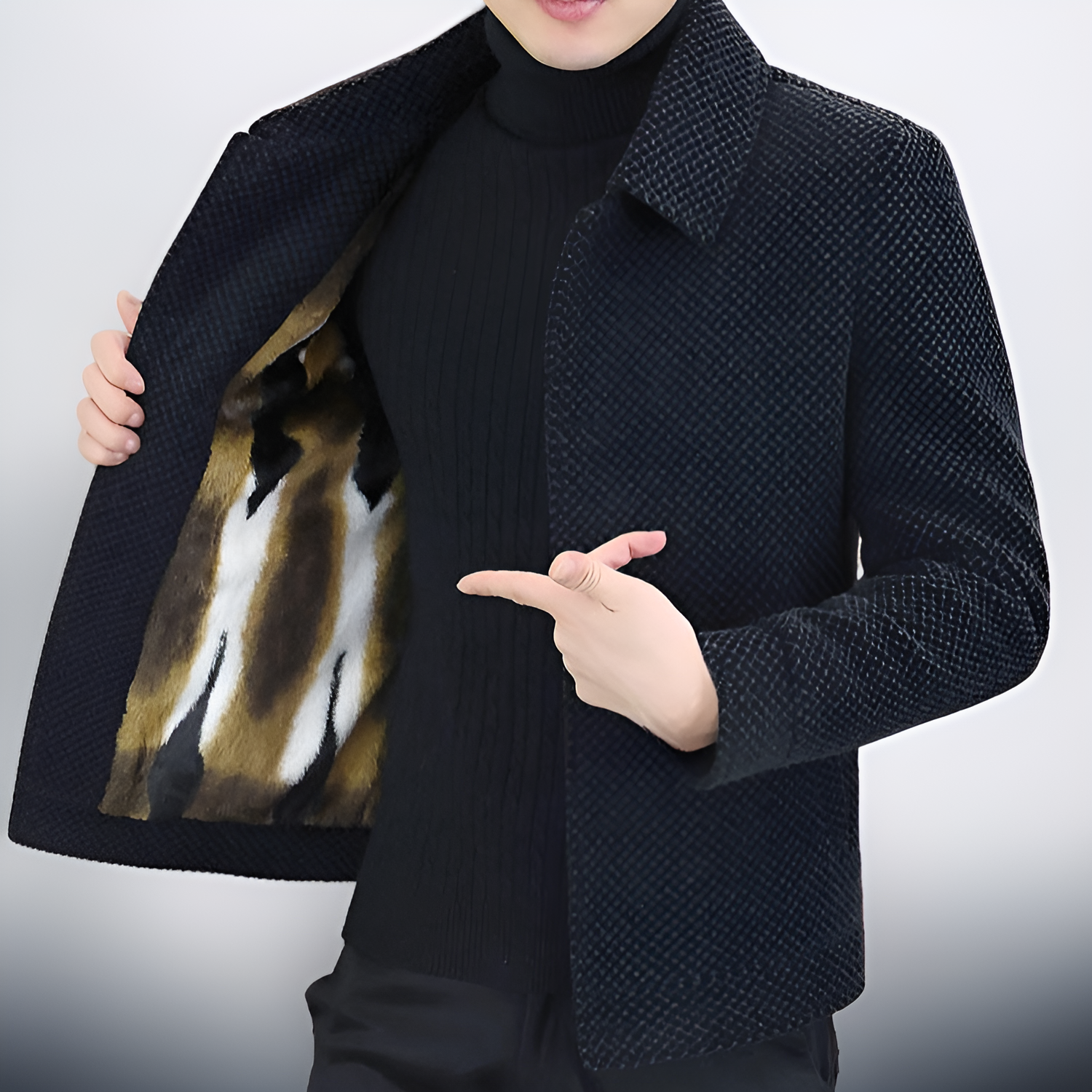 Warm and cozy men's jacket for winter