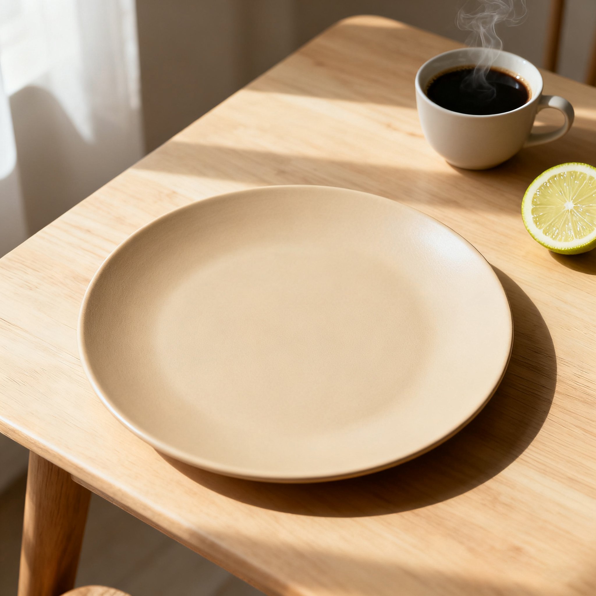 Helle Khaki-Platten im 3er-Set für moderne Dekoration