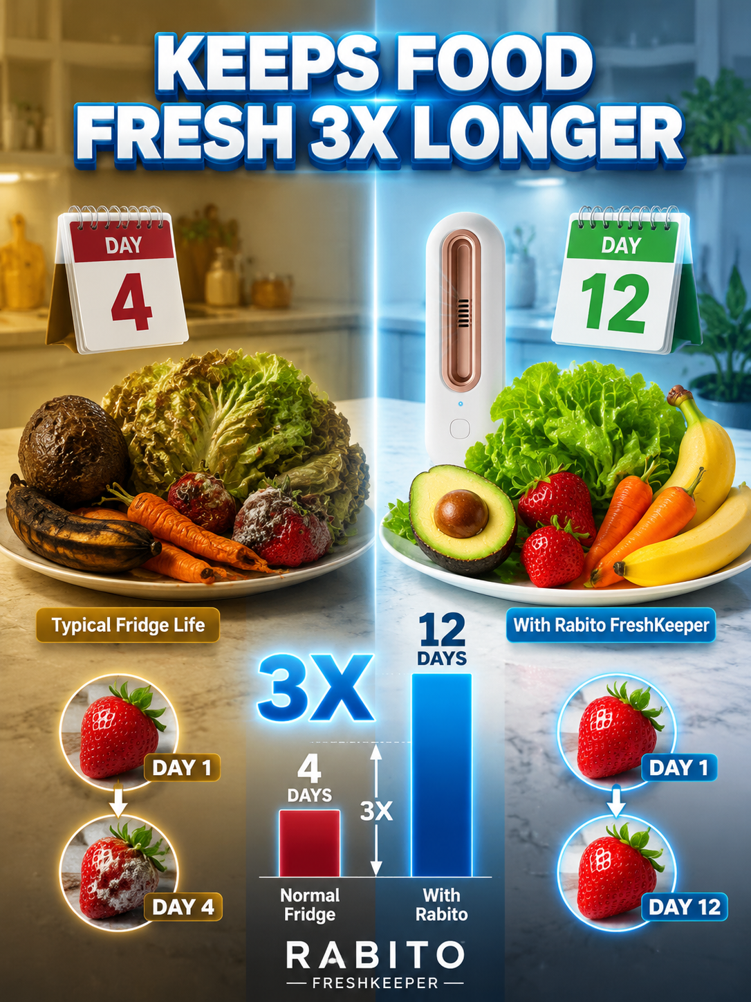 【100k weekly UK sales hit!】Food Freshness Keeper, Extend shelf life by 3.5 times!