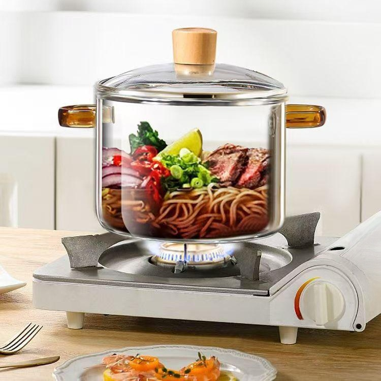 고붕규 유리 뚜껑 냄비 양손 미니 전골냄비 가정용 라면 냄비