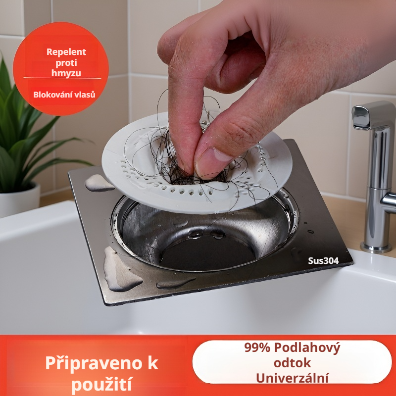 Elegantní vířivý design síťky na odtok