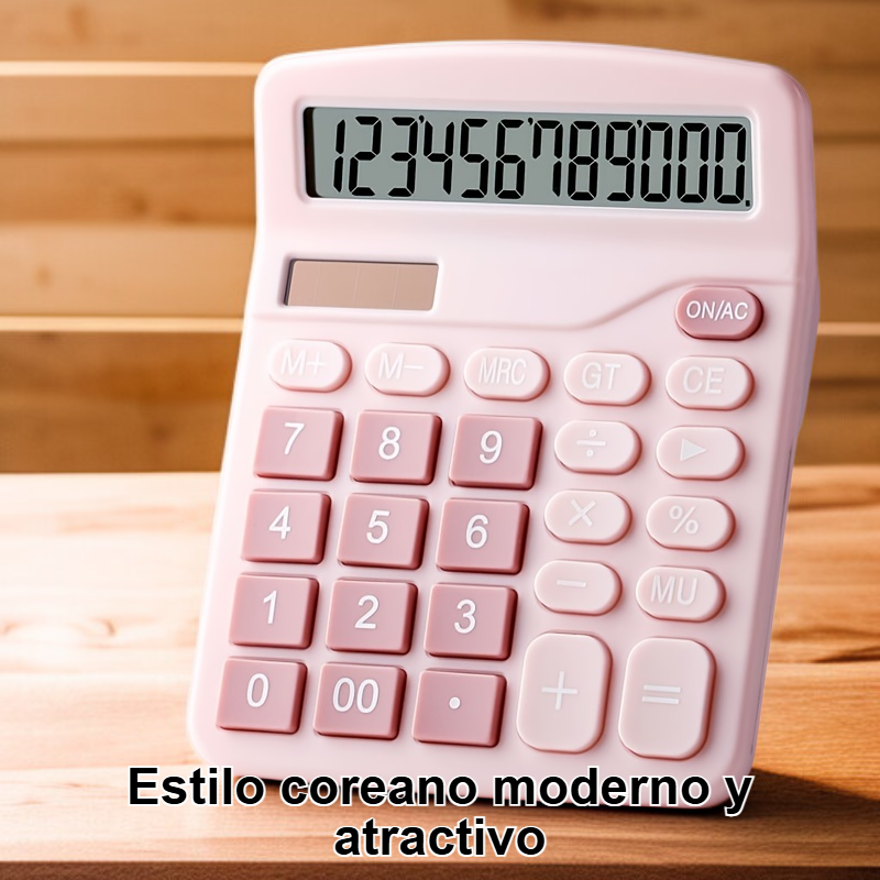 Calculadora portátil de estilo coreano para estudiantes.