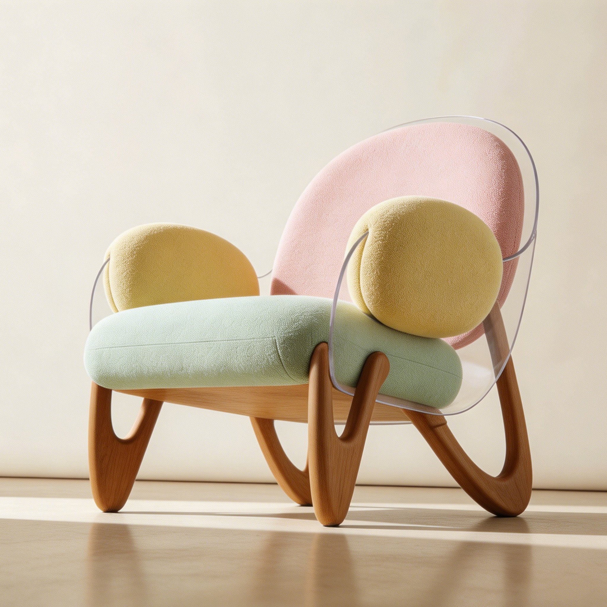 Bequemer Stoff-Sessel mit modernem Design