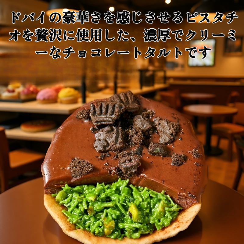 ドバイ風ピスタチオチョコレートタルト