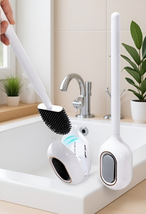 Cepillo ergonómico para limpiar el baño