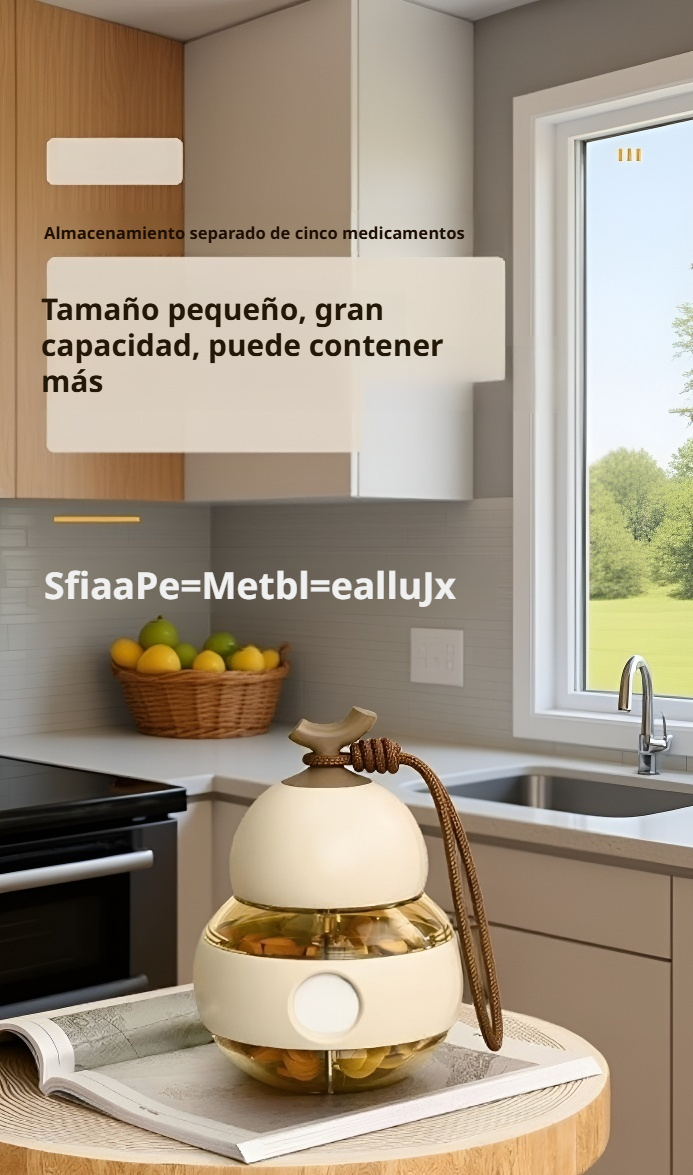 Organizador de pastillas creativo con diseño de calabaza