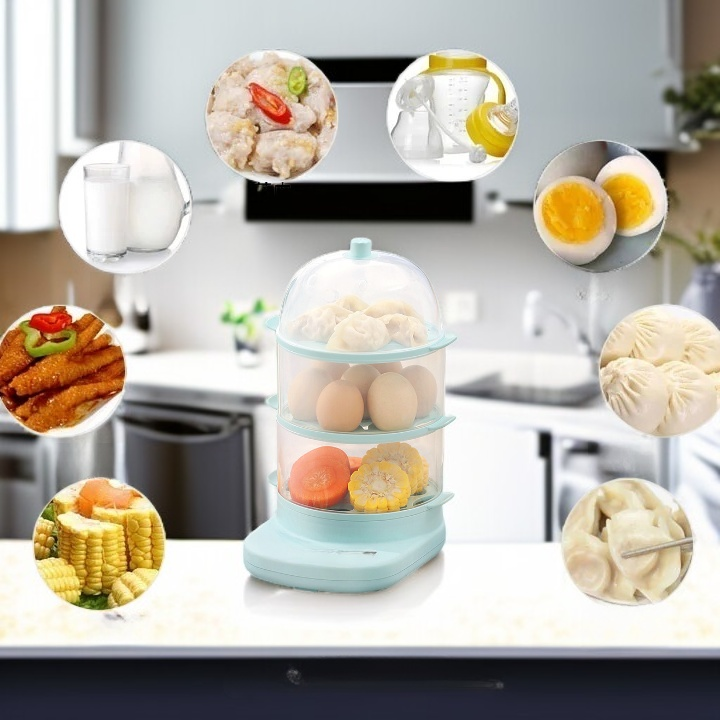 卵蒸し器の使い方説明イラスト