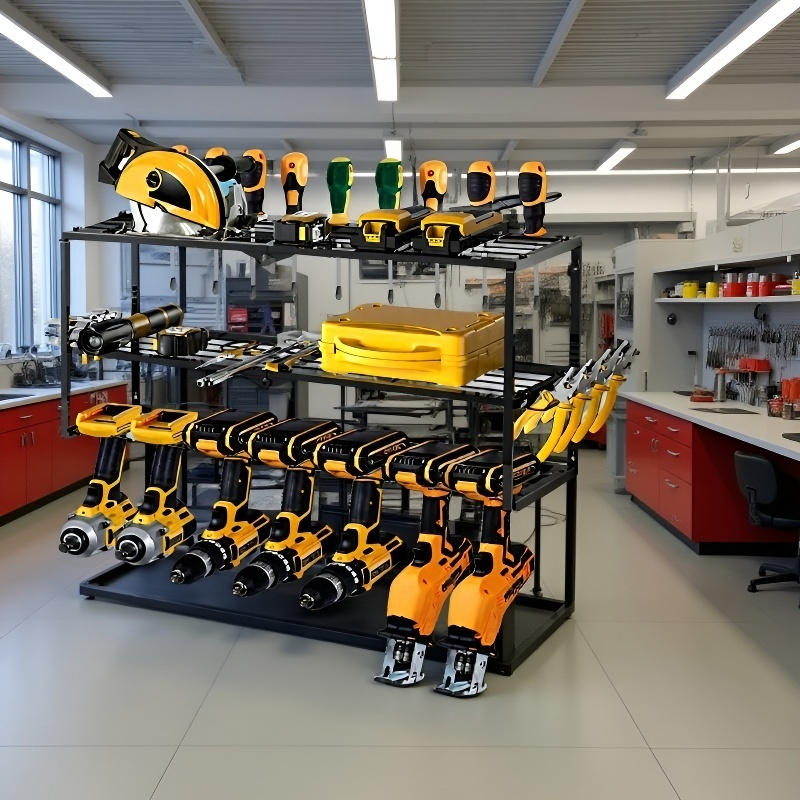 작업실 벽에 설치된 공구 정리대