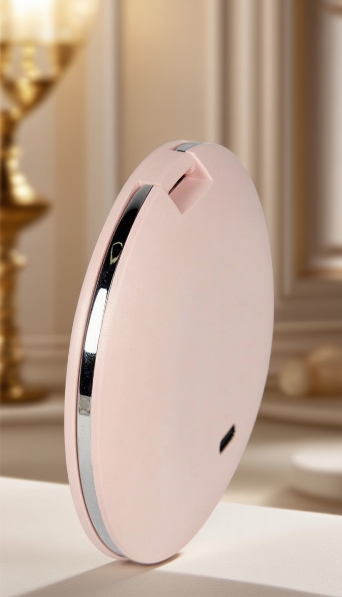 여행용 미니 포켓 거울 사용 장면