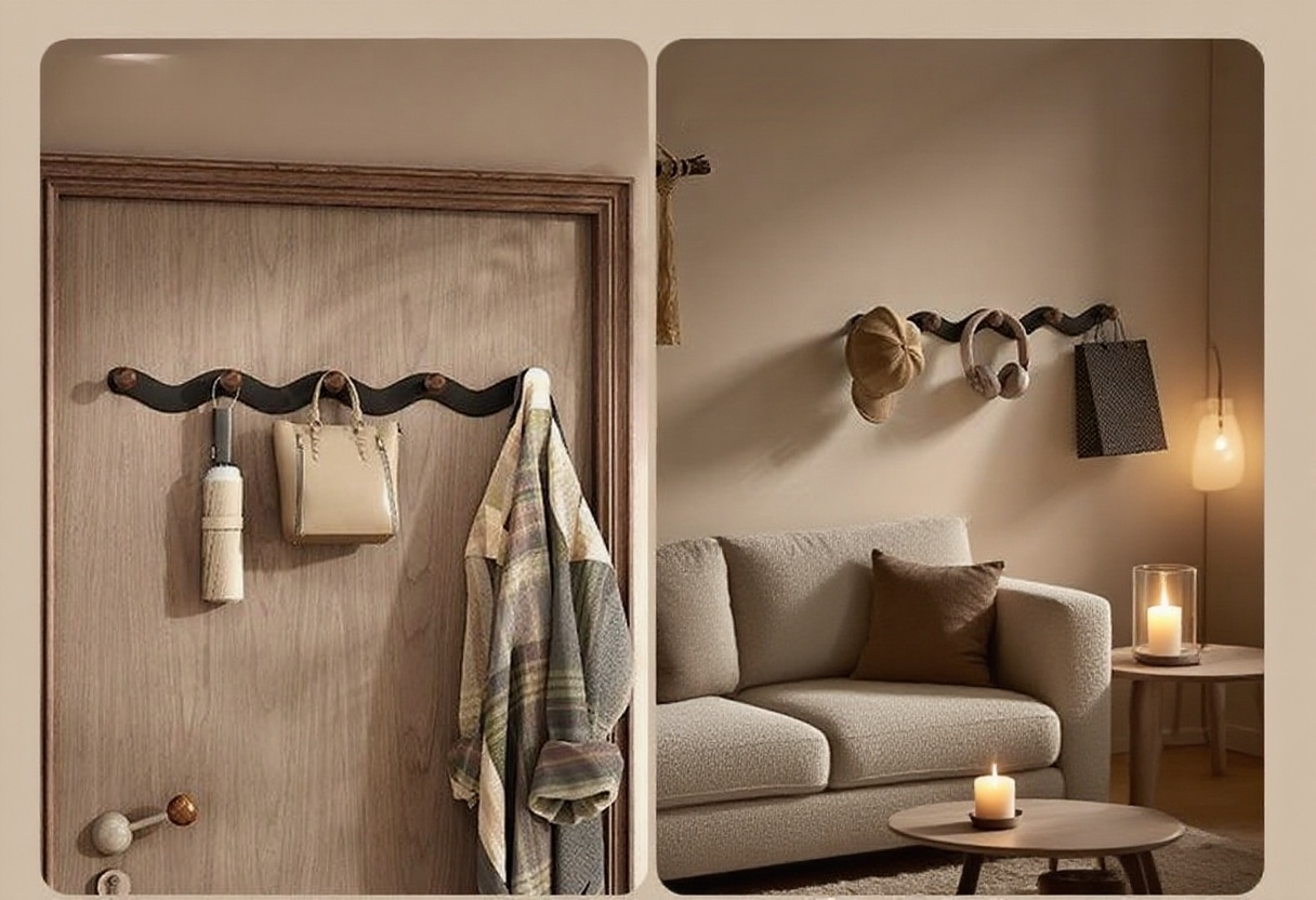 胡桃木衣架掛外套實用場景