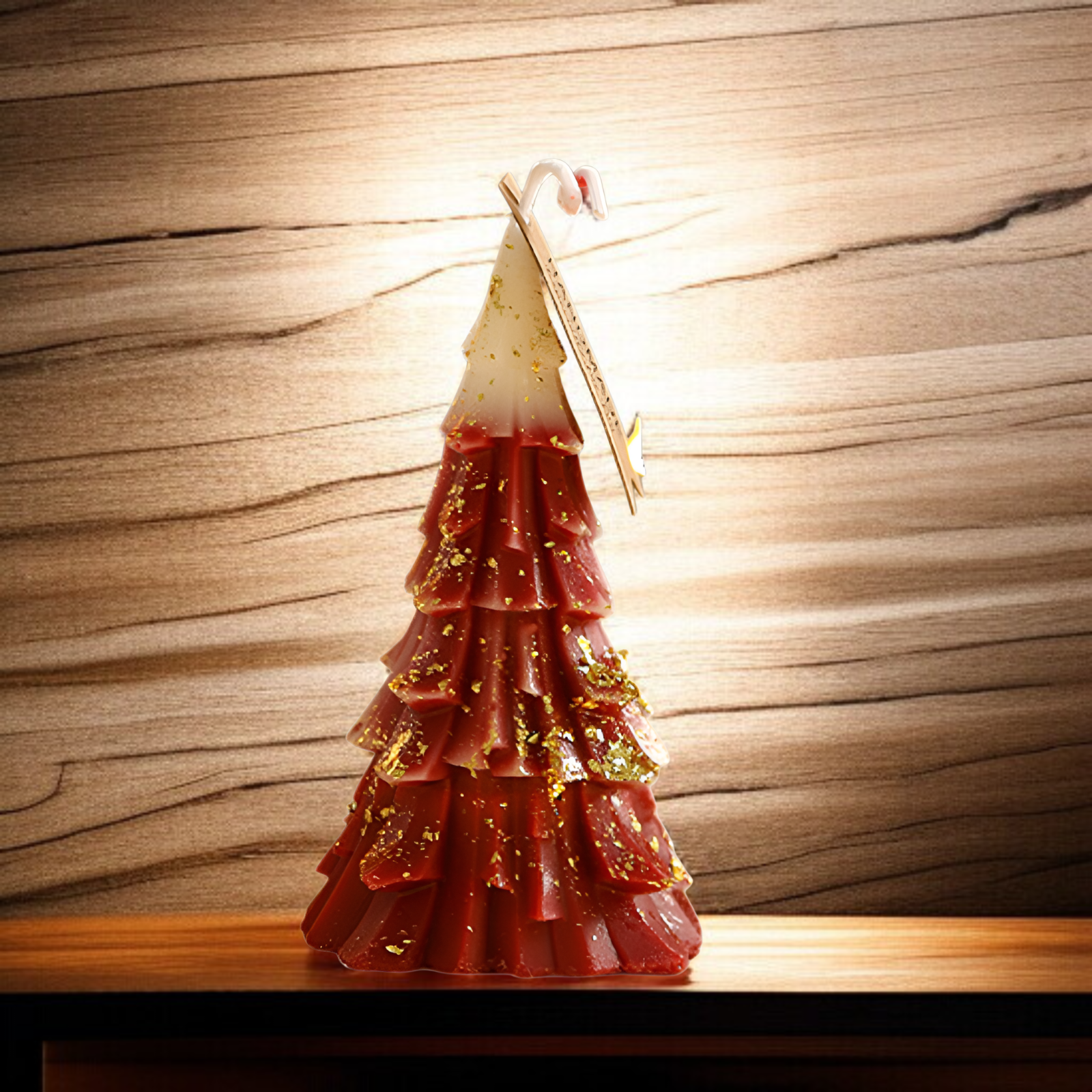 บรรยากาศความรู้สึกเทียนหอมต้นคริสต์มาส