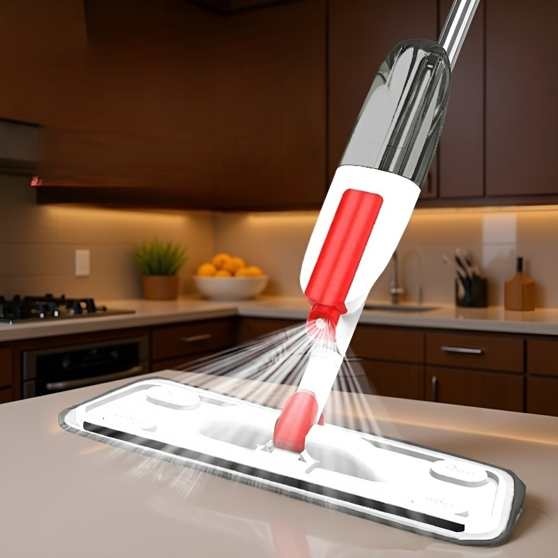 Mopa perezosa con spray, giratoria para hogar, panel grande, absorbe agua