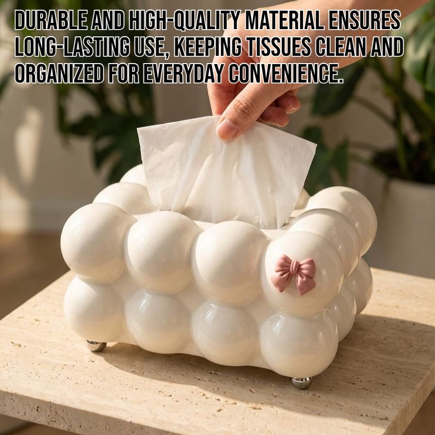 Home living room cream-colored tissue box