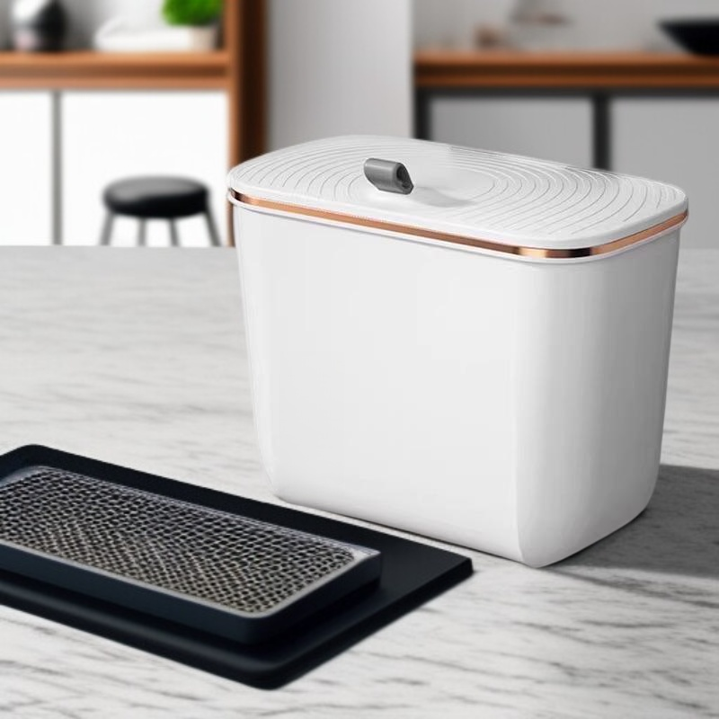 صندوق قمامة بغطاء كبير السعة للحمام والمطبخ وغرفة المعيشة قابل للتثبيت على الحائط