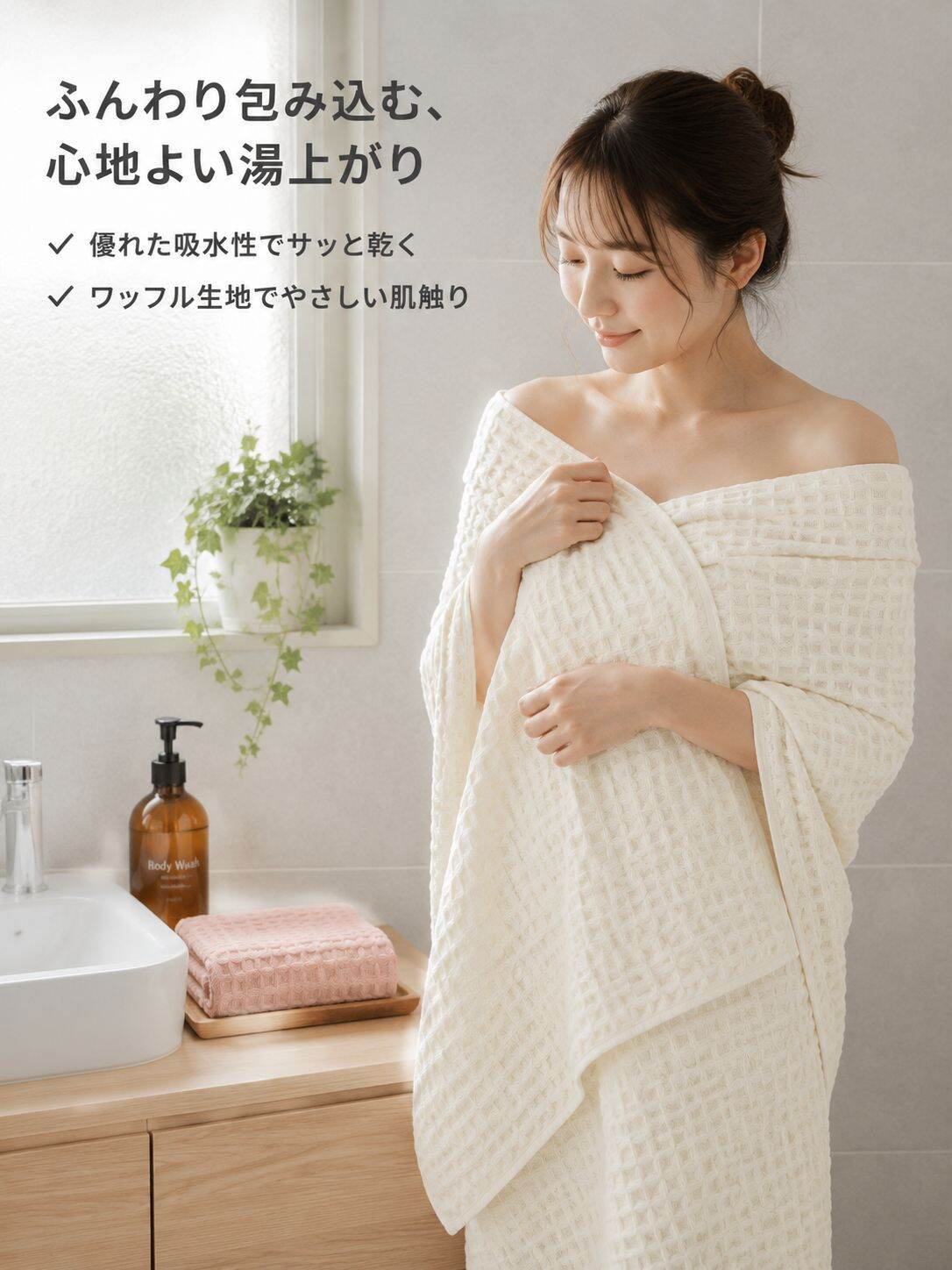 純綿のバスタオル