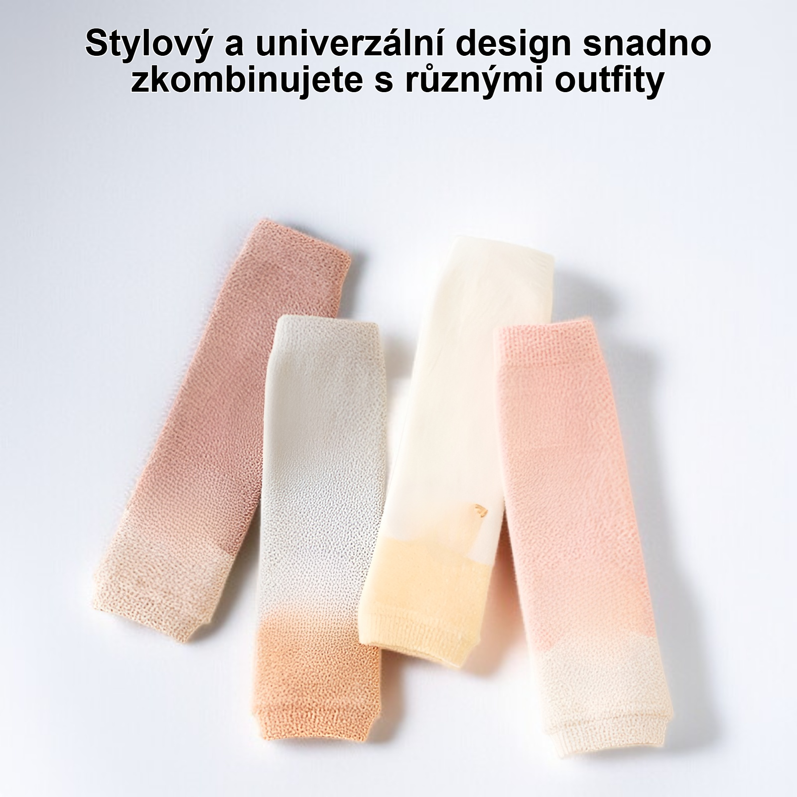 Prodloužené, měkké a teplé návleky na nohy v šedé barvě