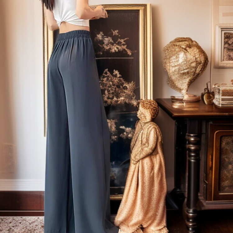 봄가을 정장 와이드 팬츠 슬림핏 고퀄리티 아이스 와이드 팬츠 캐주얼 여성 팬츠 드롭 일자 팬츠 여성 팬츠