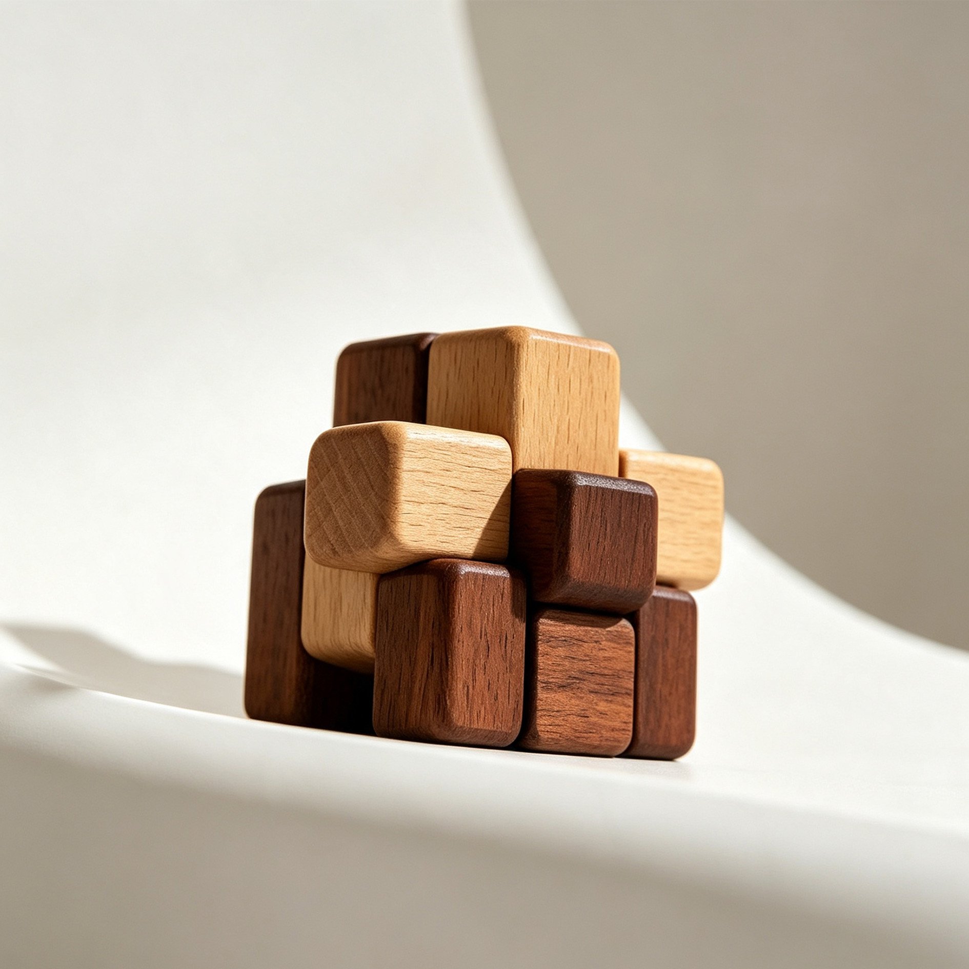 Miniature wood decor ornament for home