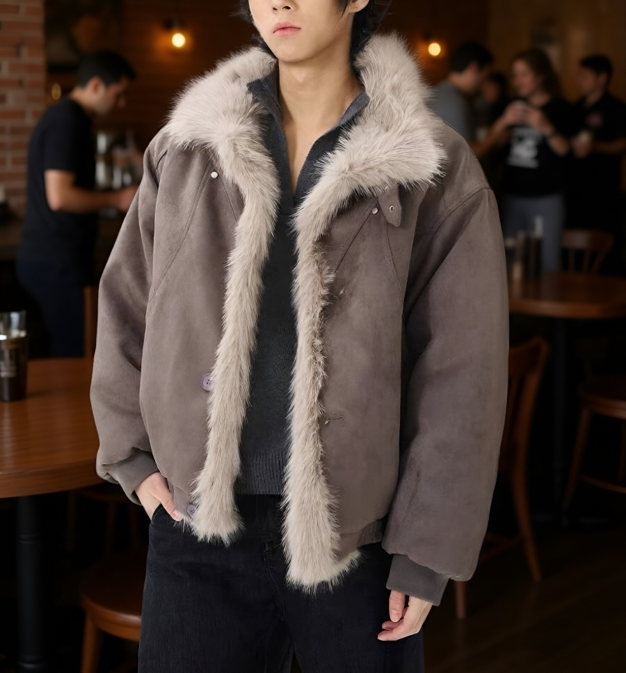 Divatos retro dzseki utcai viselethez