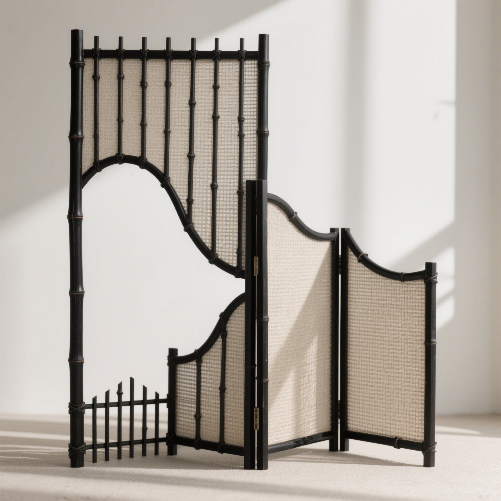 Separator de cameră din bambus artizanal