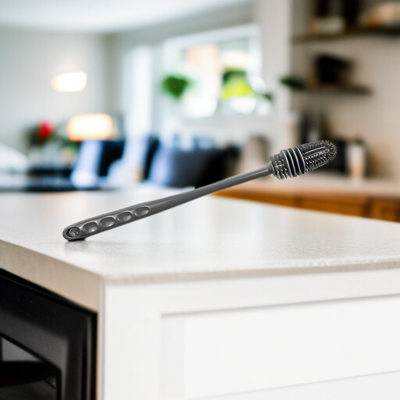 Brosse à tasse en silicone à long manche
