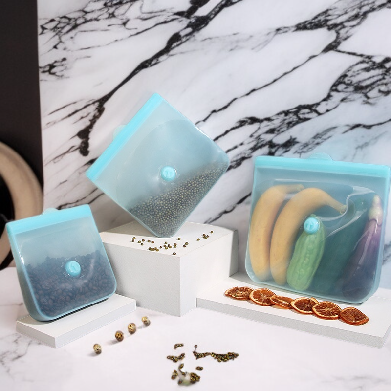 BPA-free silicone food bags for snacks and lunch