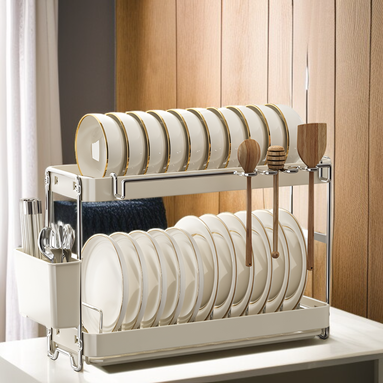 مصفاة أطباق مقاومة للصدأ وسهلة التنظيف