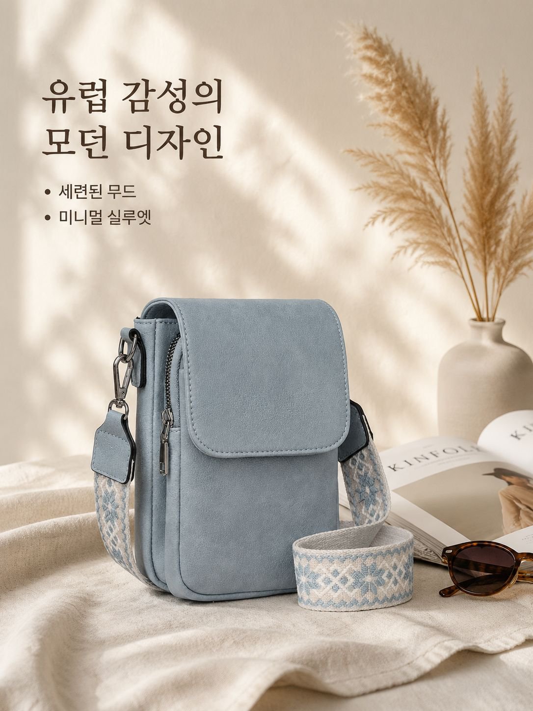 핸드폰 가방 유럽 더블 칸 여성 가방 소용량 PU 소프트 레더 여성 숄더 지갑 플랩 통근 크로스백