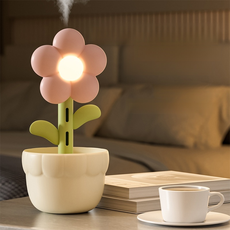 Flower ornament night light humidifier