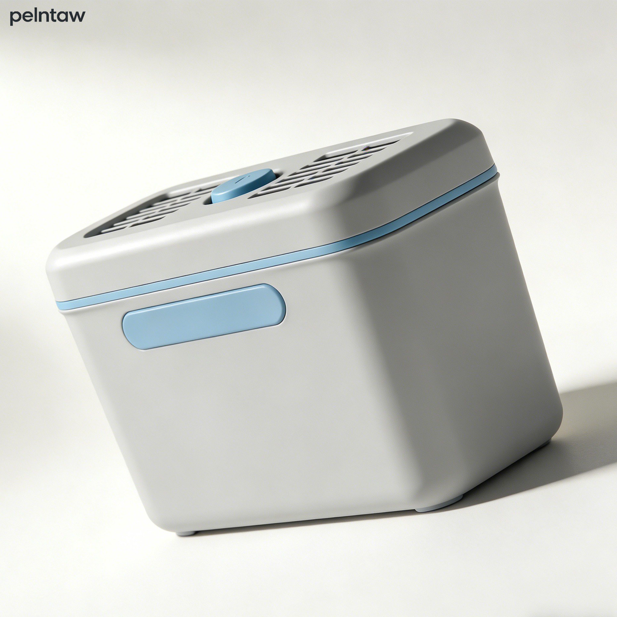 Luftentfeuchterboxen auf einem Tisch im Wohnzimmer