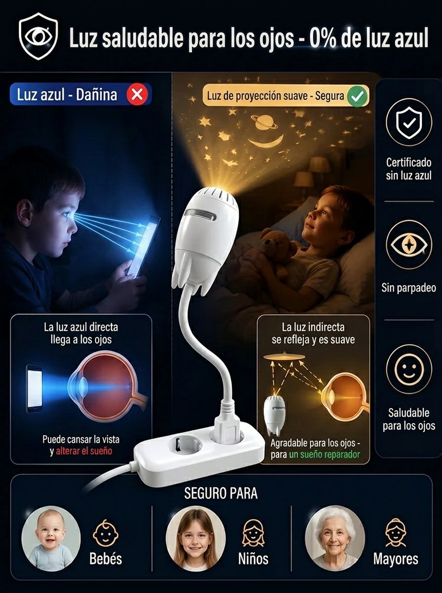 【Proyector de estrellas multifunción】Crea un universo romántico en 1 segundo - Imagen 4K ultra HD