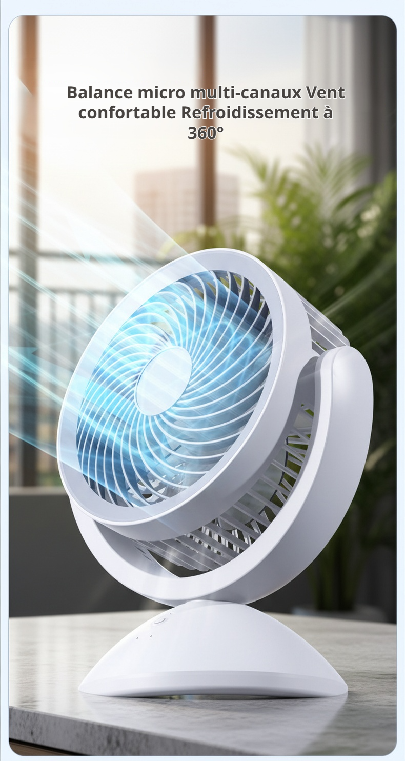 Ventilateur mural USB pour ventilation optimale