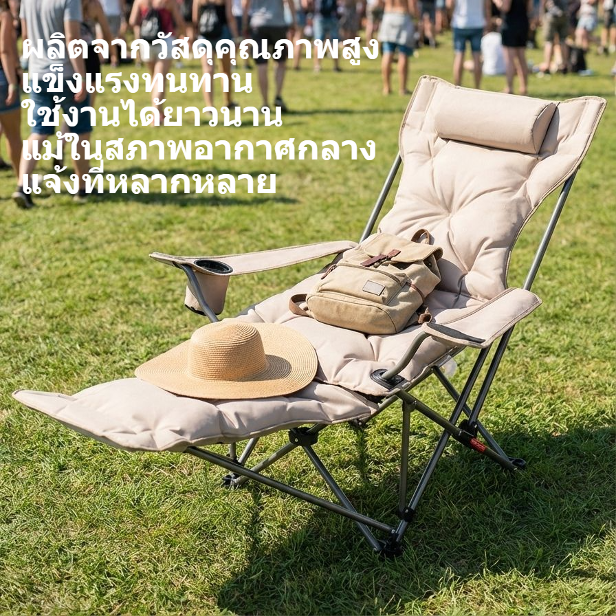 เก้าอี้พักผ่อนพับได้สำหรับตั้งแคมป์กลางแจ้ง