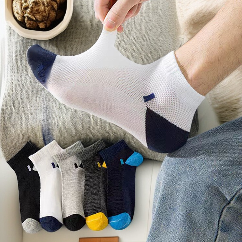 高伸縮メッシュ通気性薄手ソックス