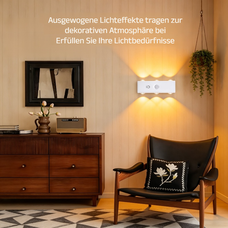 Magnetische Wandleuchte mit Bewegungssensor